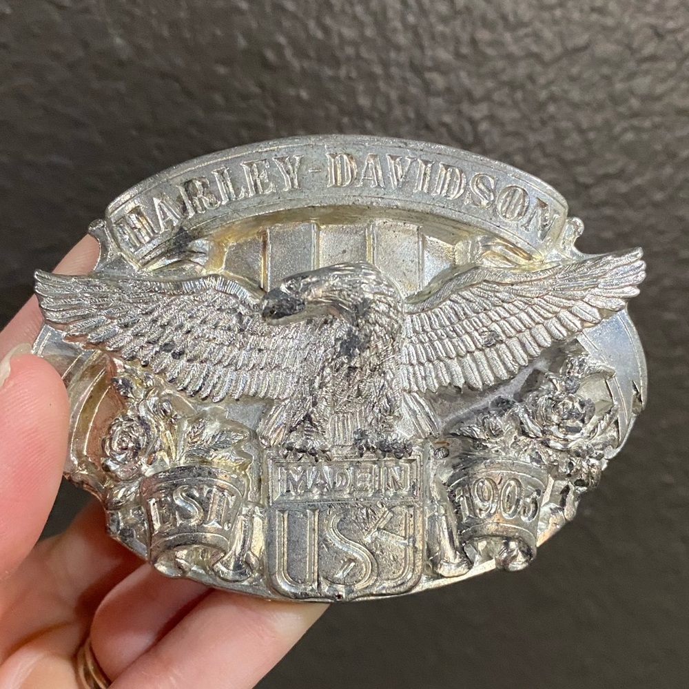 Vintage Harley Davidson Eagle Belt Buckle